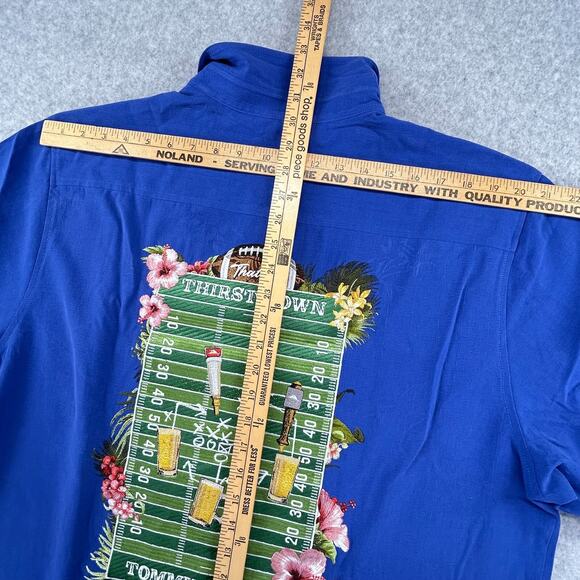 Tommy Bahama 100% Silk Camp Shirt Mens XL Hawaiian Thirst Down Embroidered NWT - Picture 12 of 15